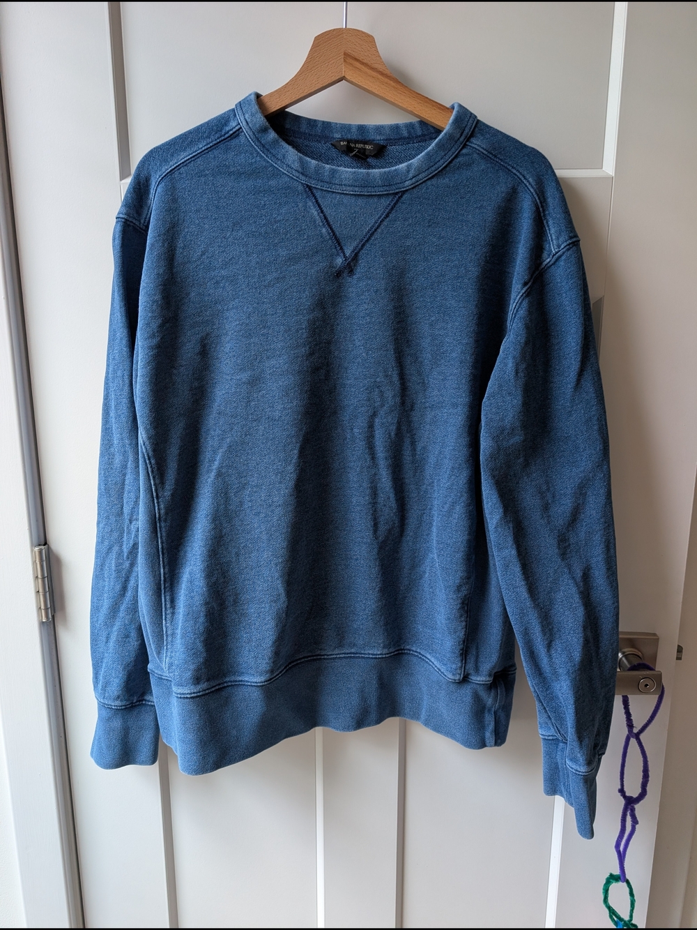 Banana Republic Men's Crewneck Sweatshirt in Denim Blue